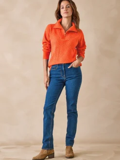 Pull col montant zippé