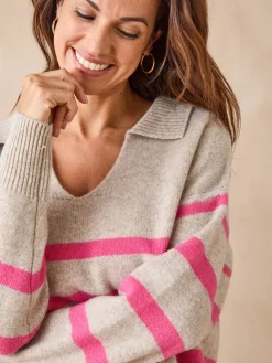 Pull col polo en pure laine