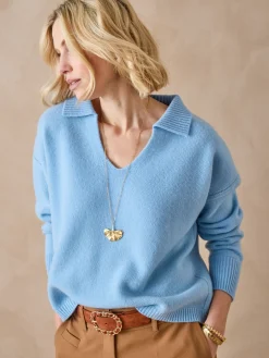 Pull col polo en pure laine