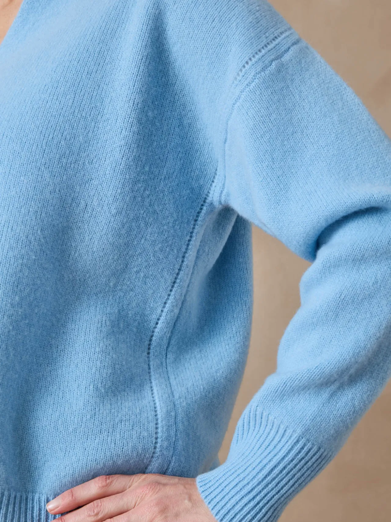 Pull col polo en pure laine