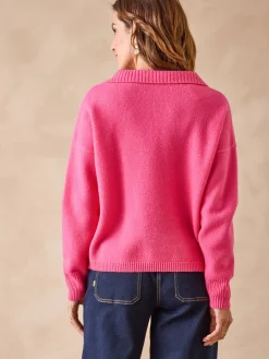 Pull col polo en pure laine