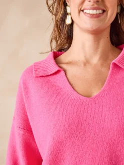 Pull col polo en pure laine