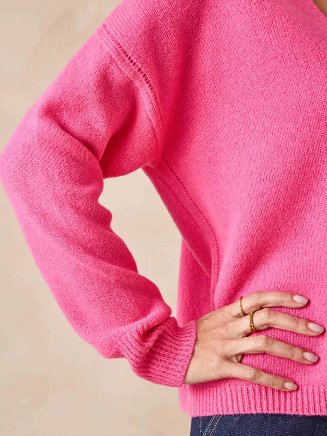 Pull col polo en pure laine