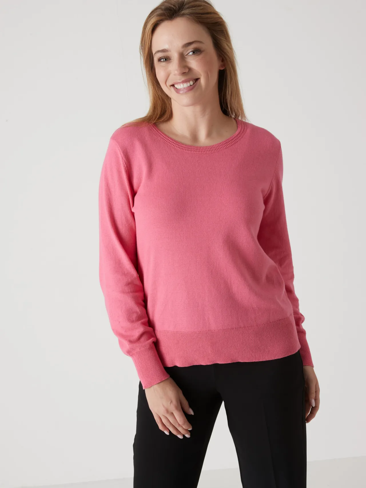 Pull col rond pure laine