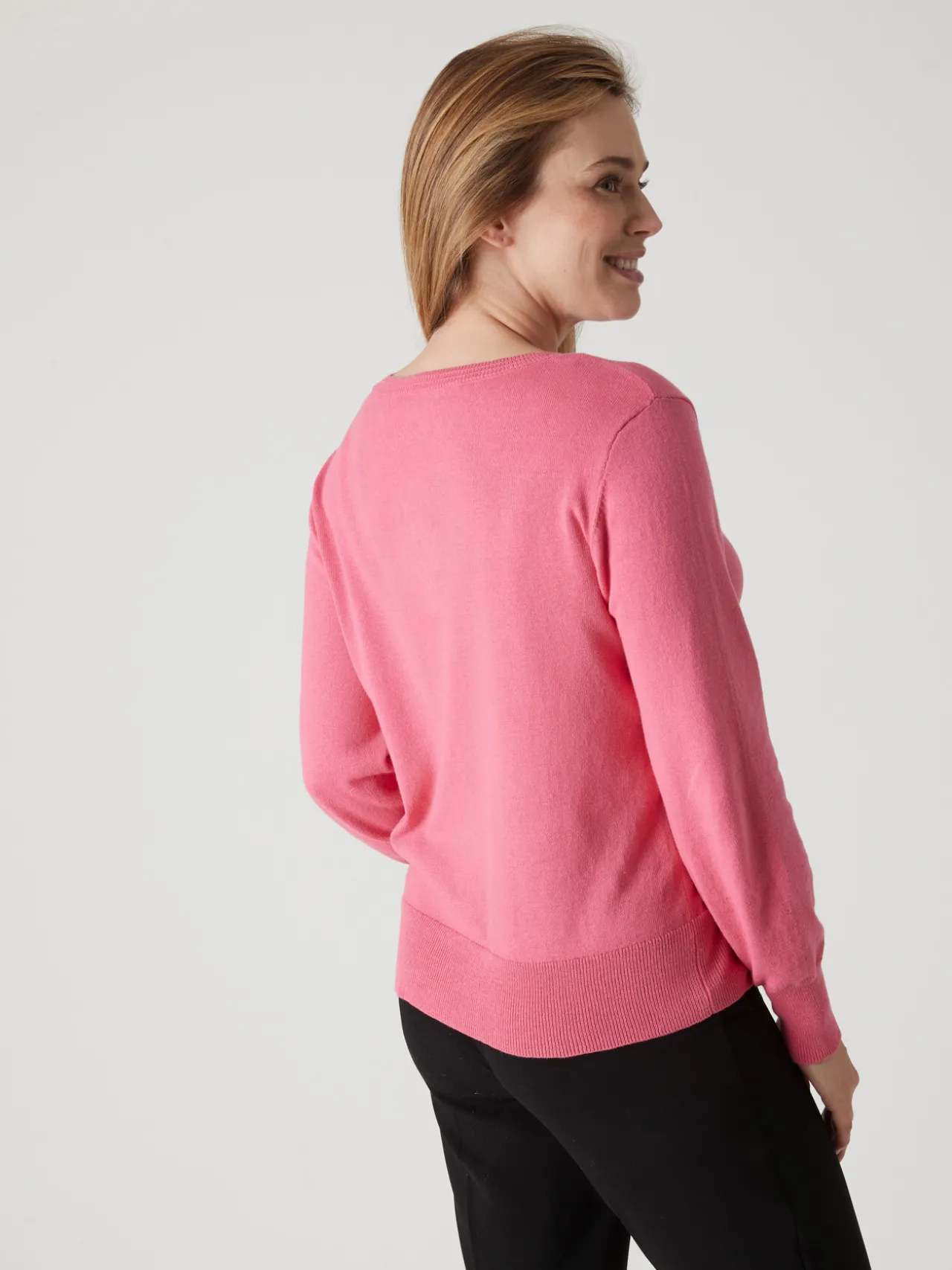 Pull col rond pure laine