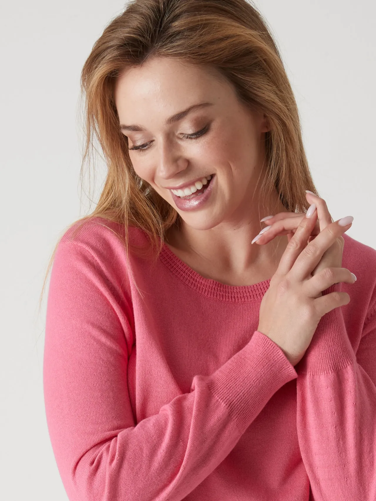 Pull col rond pure laine