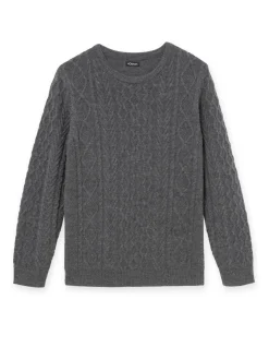 Pull col rond style irlandais 30% laine