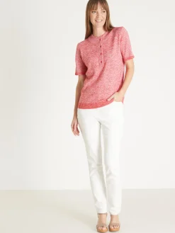 Pull col tunisien en maille chinée