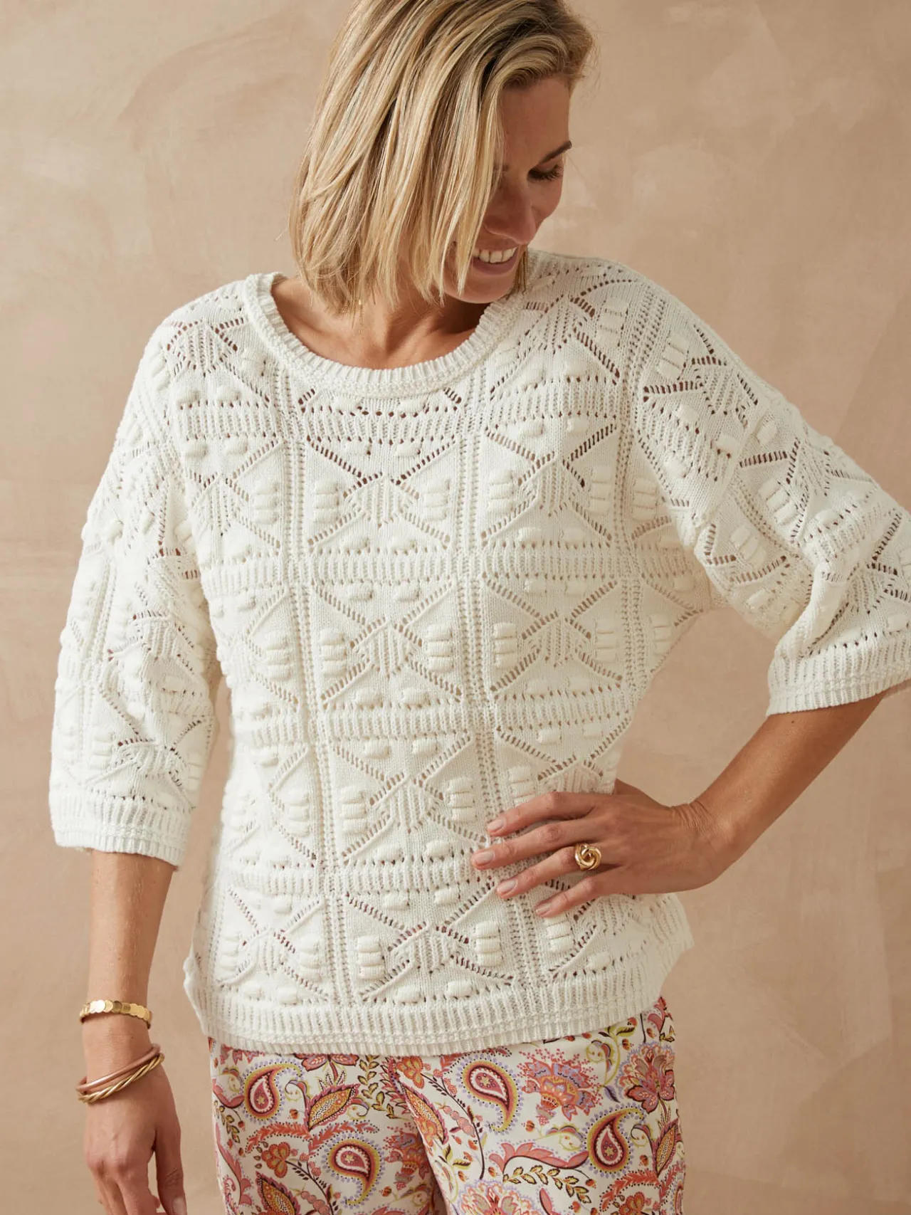 Pull court façon crochet