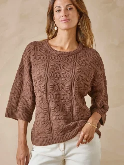 Pull court façon crochet