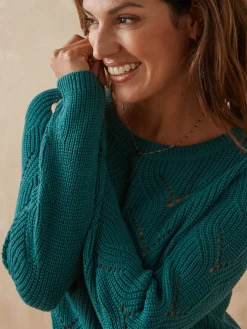 Pull en côtes perlées