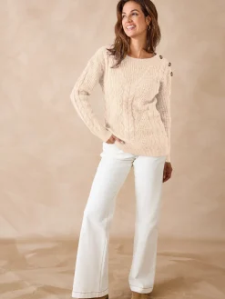 Pull en maille fantaisie col rond