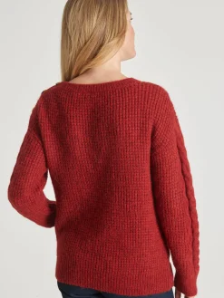 Pull en maille fantaisie col rond