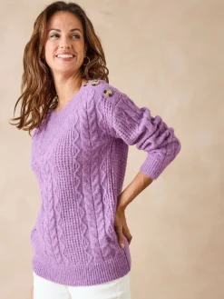 Pull en maille fantaisie col rond