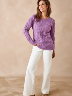 Pull en maille fantaisie col rond