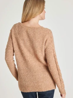 Pull en maille fantaisie col rond
