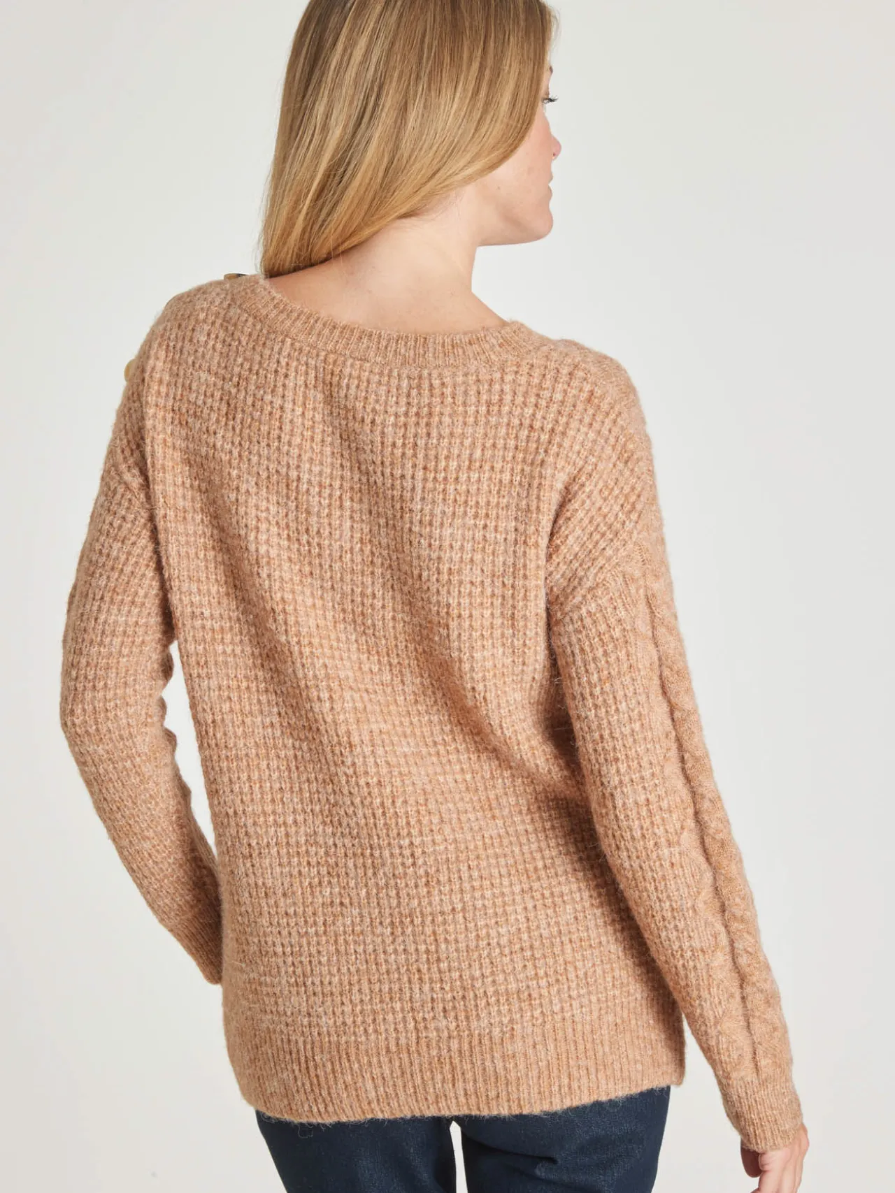 Pull en maille fantaisie col rond