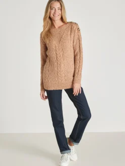 Pull en maille fantaisie col rond
