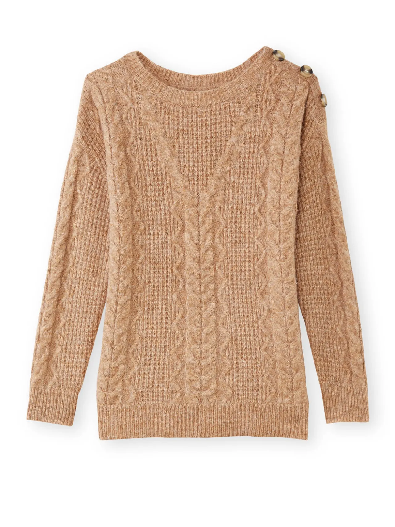 Pull en maille fantaisie col rond