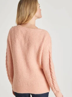 Pull en maille fantaisie col rond