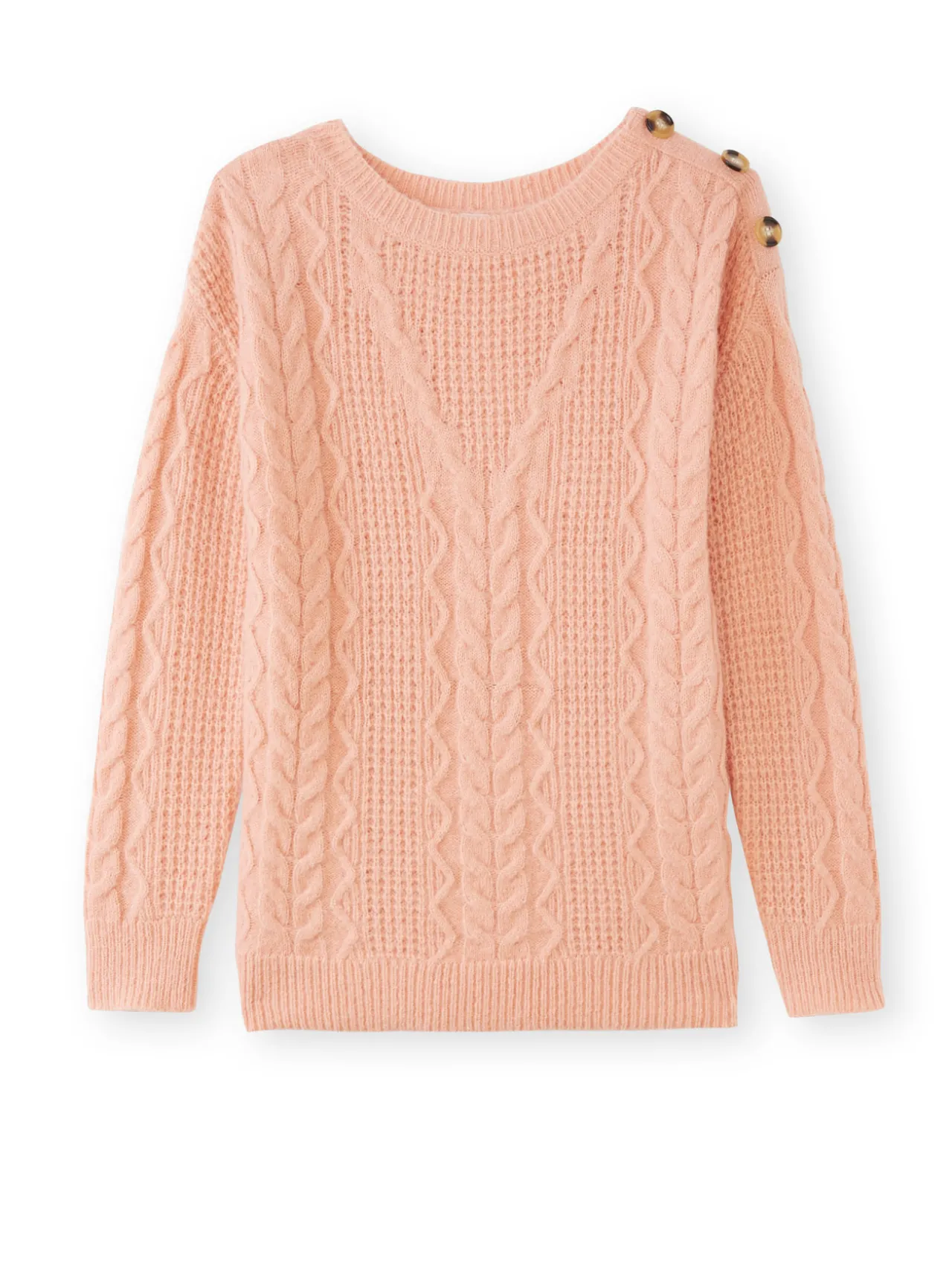 Pull en maille fantaisie col rond