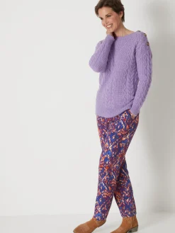 Pull en maille fantaisie col rond