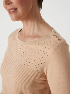 Pull en maille jersey et ottoman