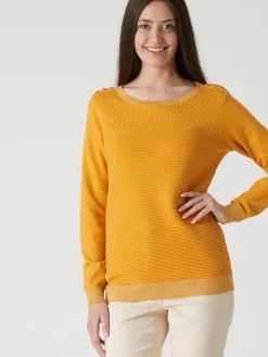 Pull en maille jersey et ottoman