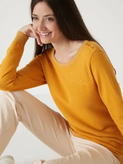 Pull en maille jersey et ottoman