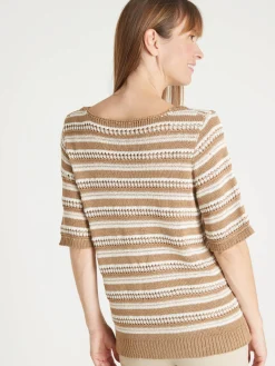 Pull en maille ruban brillante