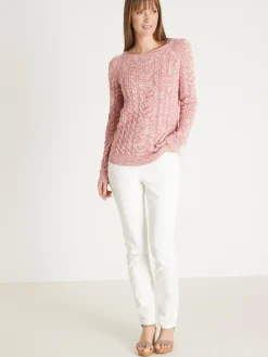 Pull en maille torsadée