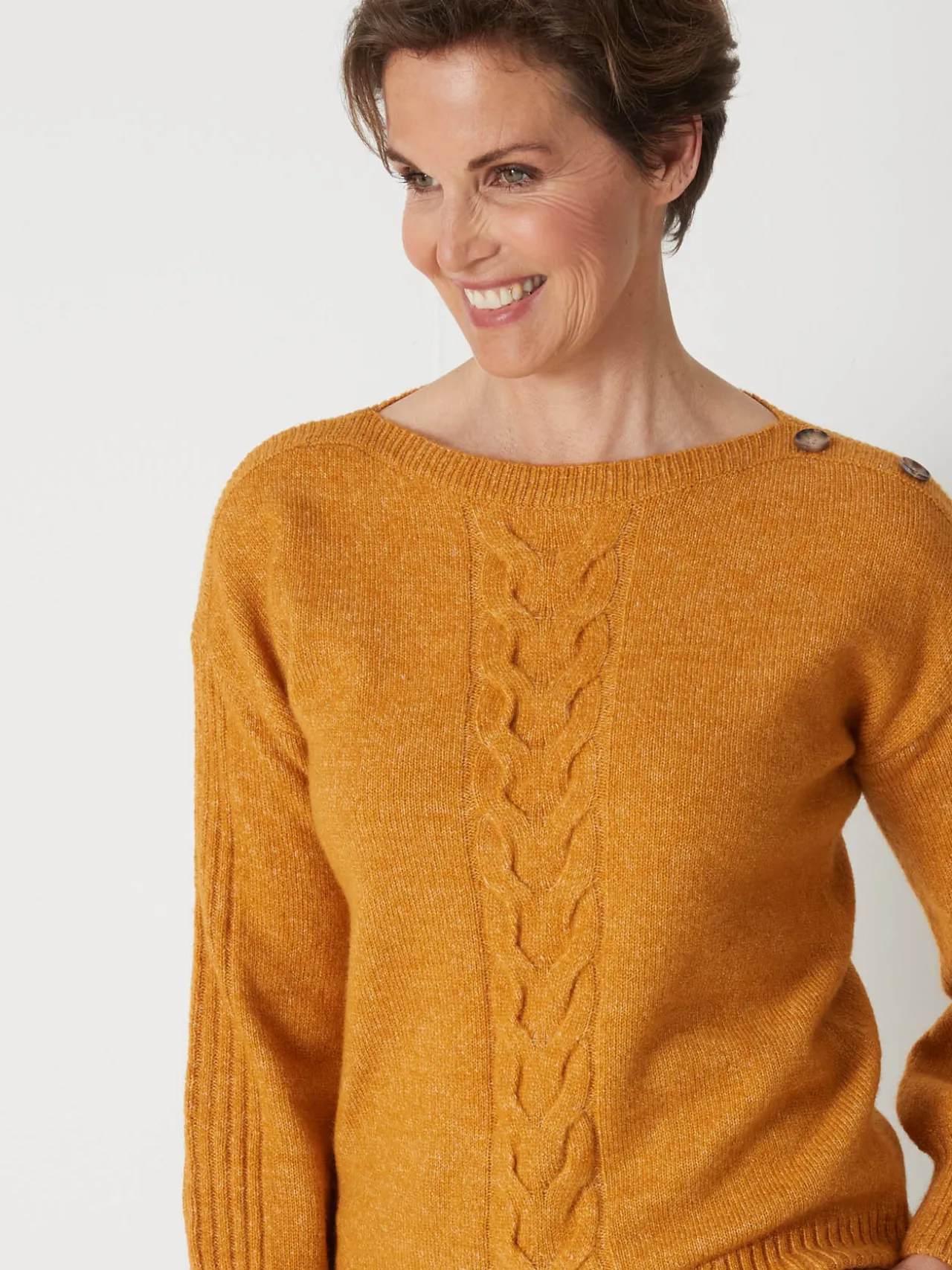 Pull encolure bateau en jersey envers