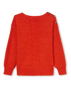 Pull encolure bateau en jersey envers