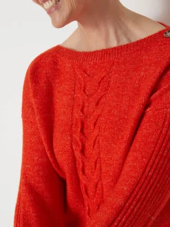 Pull encolure bateau en jersey envers