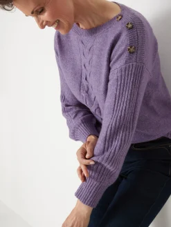 Pull encolure bateau en jersey envers