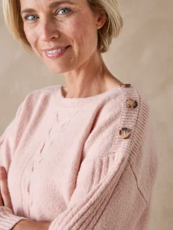 Pull encolure bateau en jersey envers