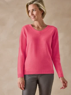 Pull encolure V manches longues