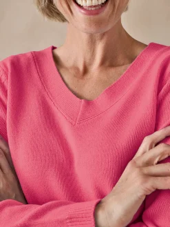 Pull encolure V manches longues