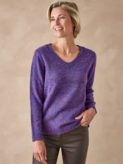 Pull encolure V manches longues