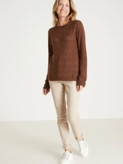 Pull fantaisie avec laine et alpaga