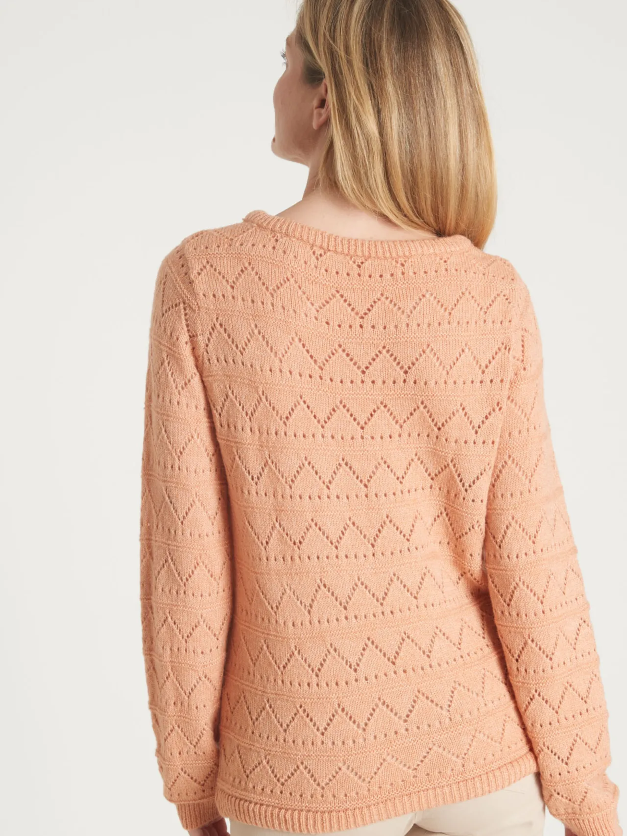 Pull fantaisie avec laine et alpaga