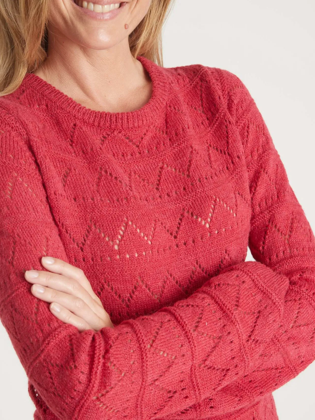 Pull fantaisie avec laine et alpaga