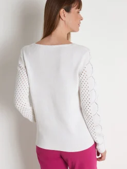 Pull fantaisie encolure ronde