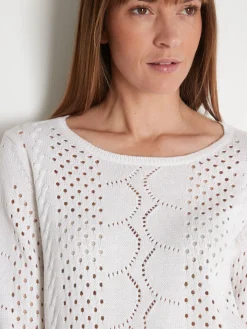 Pull fantaisie encolure ronde