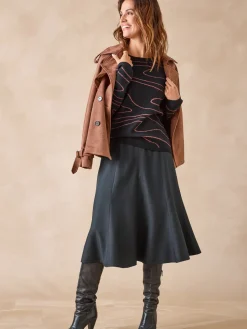 Pull jacquard col rond