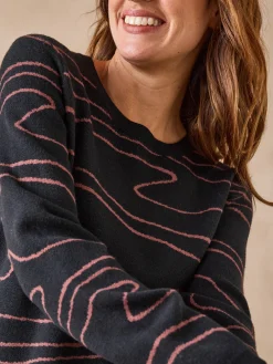 Pull jacquard col rond