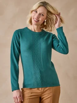 Pull jeux de mailles et torsades