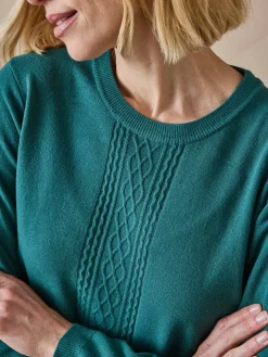 Pull jeux de mailles et torsades