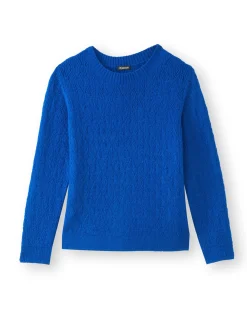 Pull maille fantaisie encolure ronde