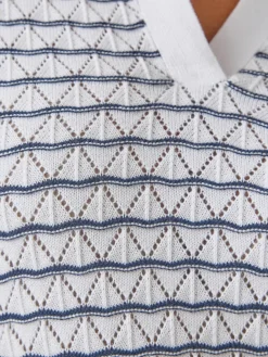 Pull maille fantaisie et jeux de rayures